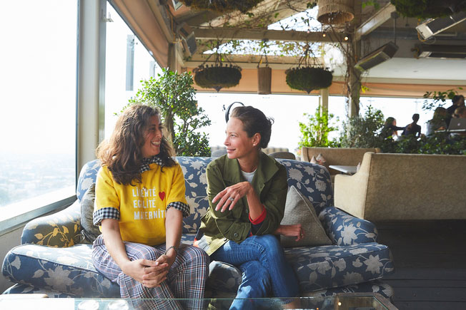 Tonje Kristiansen with Christy Turlington-Burns