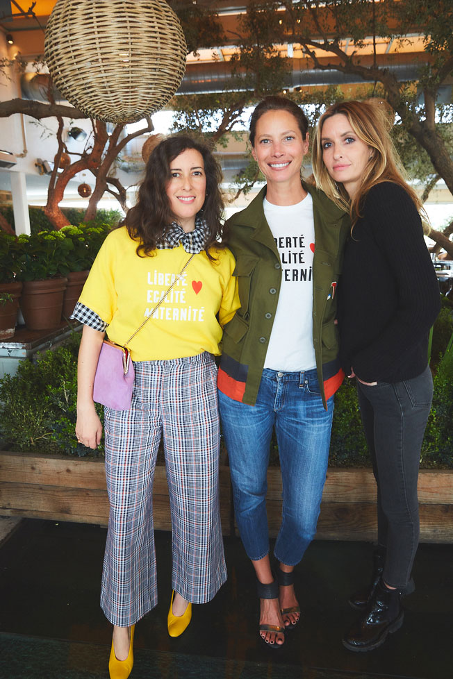 Tonje Kristiansen with Christy Turlington Burns & Clare Vivier